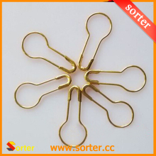 Metal garment hanging tage bulb safety pin /pear shape safety pin