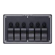 Genuine Marine 12V 24V DC Aluminum LED Navigation Switch Panel with Battery Test