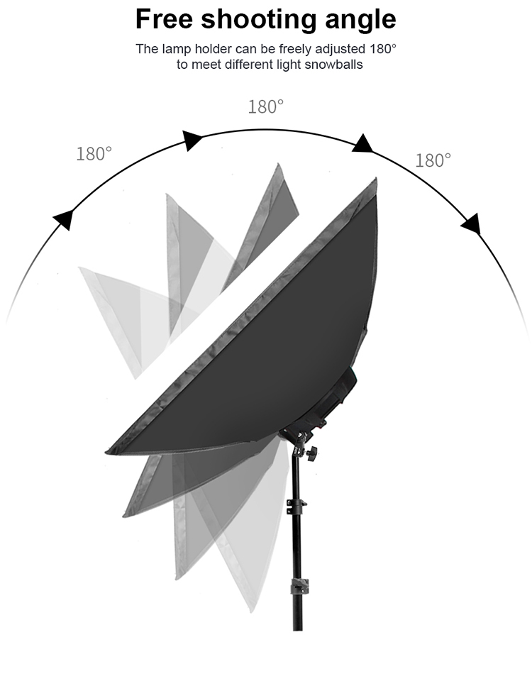 Fotografie Studio Verlichtingsset van E27 4in1 lampkophouder Foto Video Portret en productopnamen Continue softbox