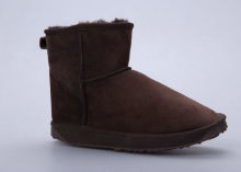 Deep Black Waterproof Mens Winter Snow Boots Short For Boys