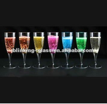 LED Flash Champagne glass