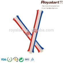 Inflatable plastic balloon stick clappers
