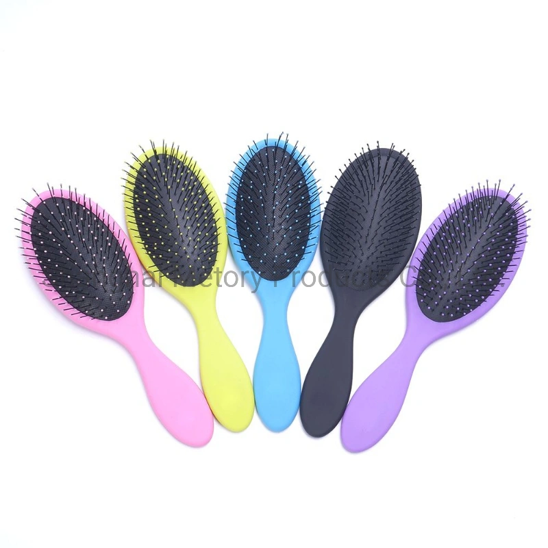 Pink Color Plastic Handle Paddle Hair Brush