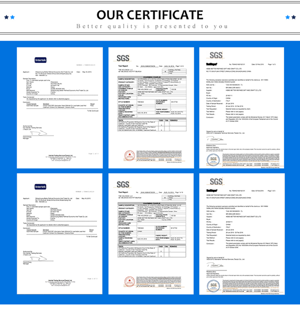 glass water cup certificate