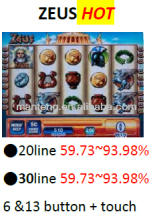 WMS NXT G1 Single game board Zeus slot game board