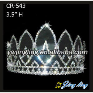 Silver Rhinestone Flower Princess Bridal Tiara Crown