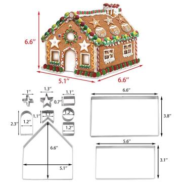 Gingerbread Chocolate House Cookie Cutter Set Kit