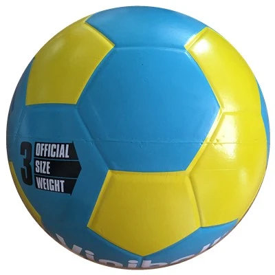 Two Colors Blue Yellow Rubber Football Sports