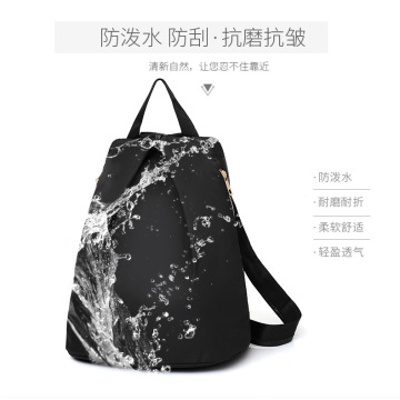 High quality Washed Black PU Women's Causal Backpack