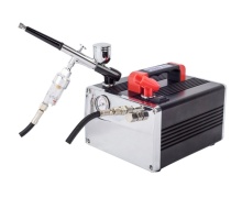 HS-317K Airbrush Compressor 2 Level Pressure Adjustable with Mini Filter Airbrush Kit