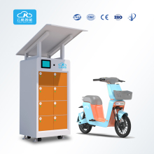 Orange-Colored 8Slots Battery Swap Cabinet with Rain Canopy