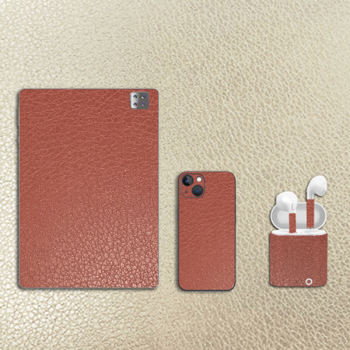 Brown Leather Mobile Phone Back Sticker