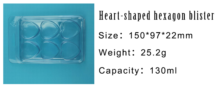 Flower-Shape Transparent Plastic Clamshell Wax Melts Packaging