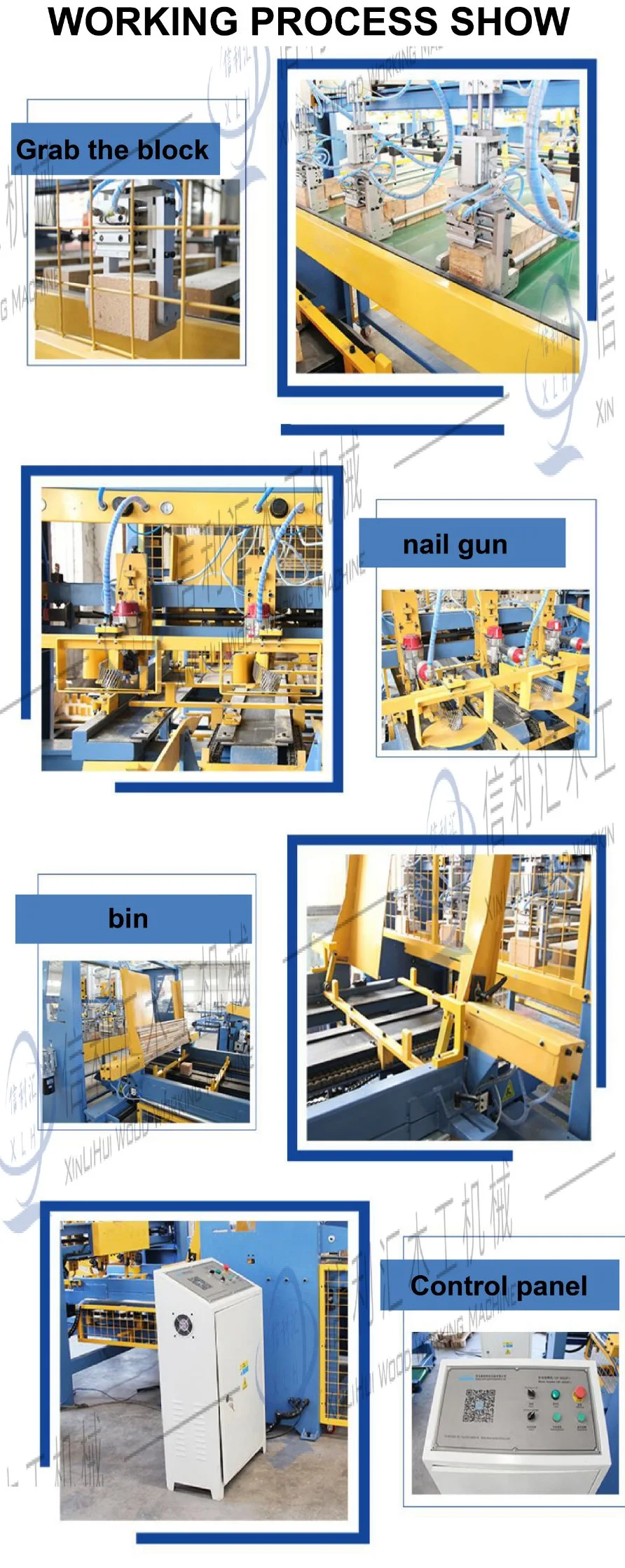 Tray Nailing Equipment 9022 Pier Block Bottom Plate Connecting Machine Wood Block Machine