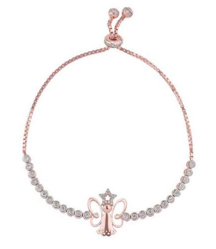 Angel with Star 18K Rose Gold Bracelet