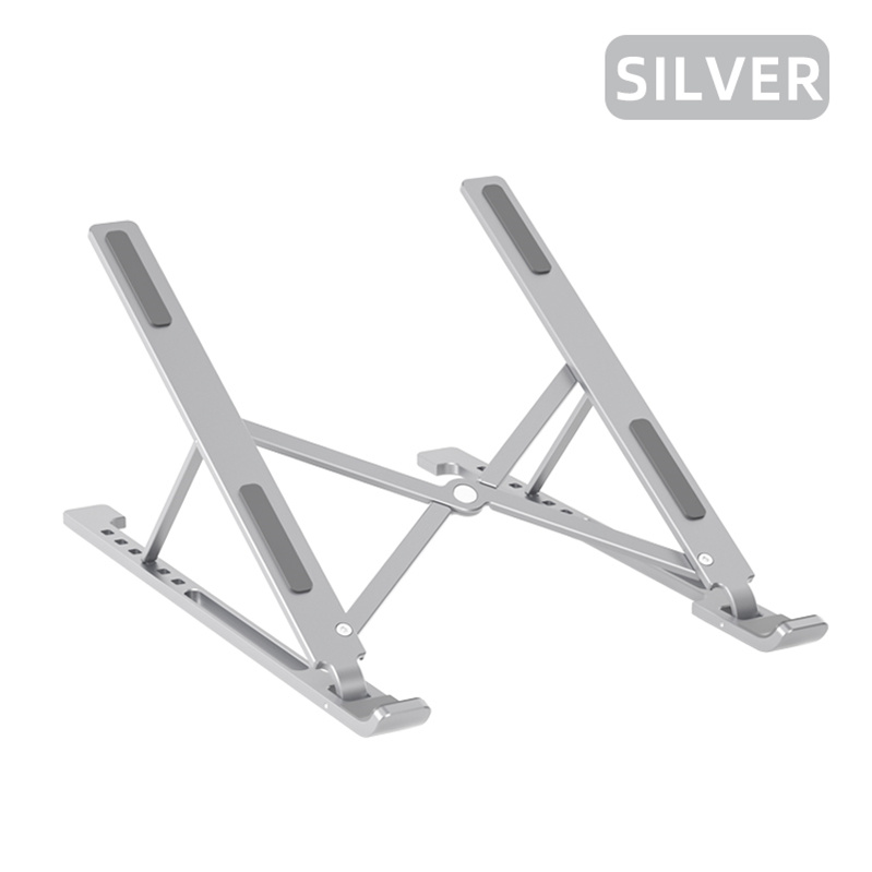 Ergonomic Laptop Cooling Stand Silver Color