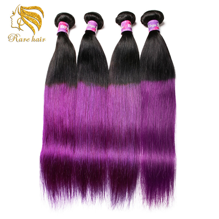 Mix Colour Purple Human Hair Weave Ombre Black Grape Purple Braiding Hair, Dye Colored Purple Brazilian Hair Weaving