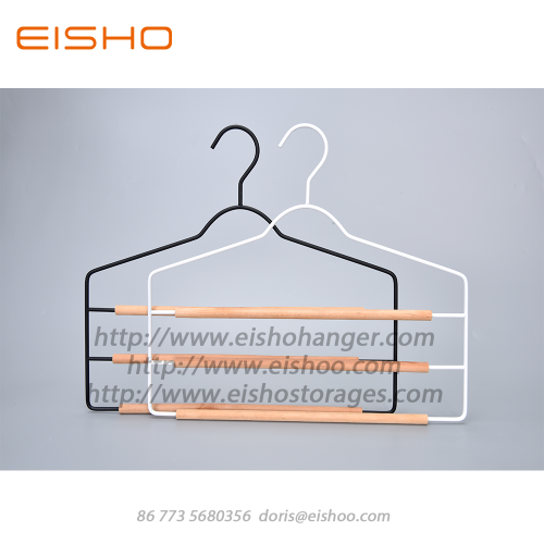 EISHO Multi Layer Wood Metal Trouser Hanger