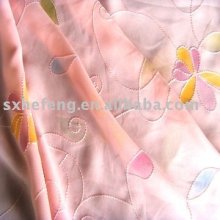 CHIFFON PRINT WITH EMBROIDER EMBROIDERY FABRIC ON CHIFFON CREPE