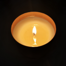 Rose Metal Tin Soy Wax Lavender Scented Candle