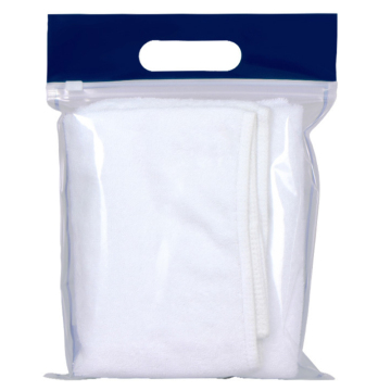 Custom Printed Resealable PE Clothing Plastic Zipper Poly Bag with Handle