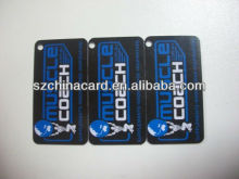 CR80 PVC Plastic Card With Hole Punch Small Key Tags