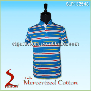 Custom men's polo shirt double mercerized cotton polo shirt