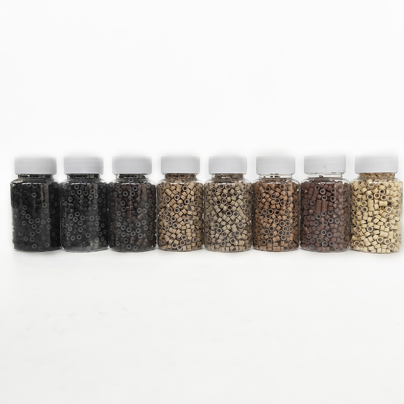 1000pcs Hair Extensions Micro Rings Links Beads i tip Human Hair Extensions Tool 5 mm aluminum silicone beads