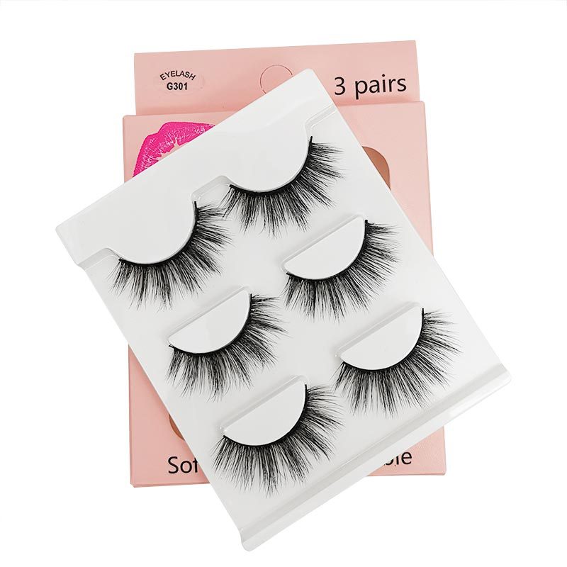 faux mink eyelashes 3d faux mink eyelashes box lashes natural wispy faux lashes wholesale