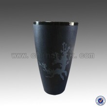 Absolute black granite pedestal sink