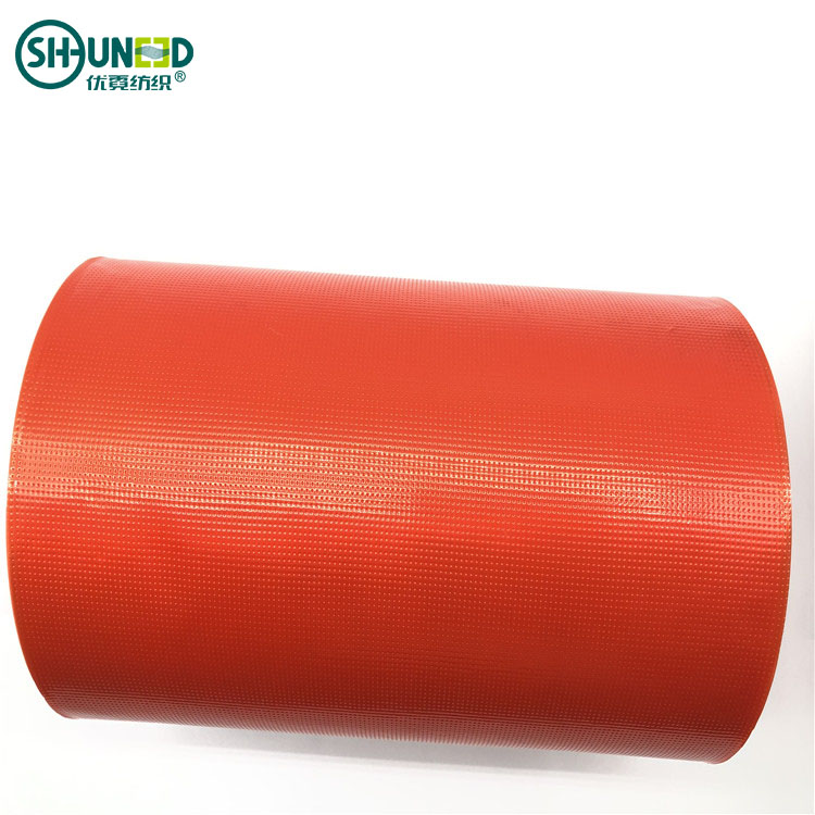 Red color Embroidery Backing LDPE Hot melt adhesive film stabilizer easy use embroidery patch stability