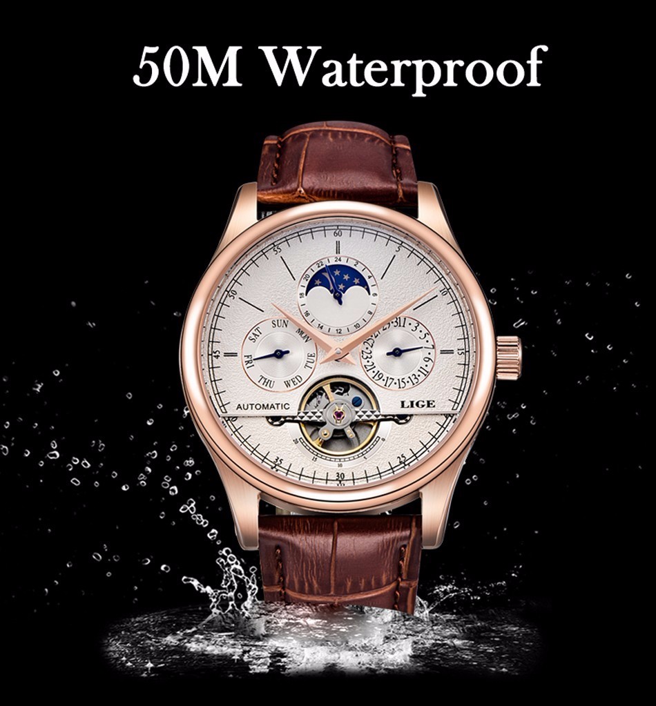2021 Men Watches LIGE Brand Sport Watches For Mens Mechanical Clock Man Casual Military Waterproof Wrist Watch relogio masculino
