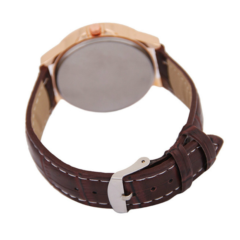 women leather quartz watch