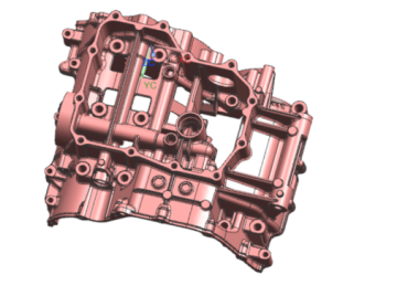 Aluminum die casting motorcycle parts crankcase bottom