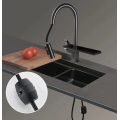 Copper Waterfall Digital Display Kitchen Sink Faucet