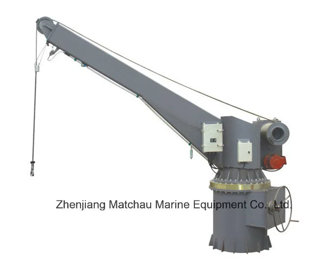 China 25kn Single Arm Slewing Rescue Boat Raft Davit Crane