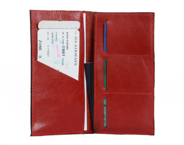 Top quality travel wallet cow leather passport wallet.