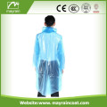 Niebieski jednorazowy płaszcz przeciwdeszczowy PE dla dorosłych