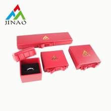 Card Paper Red Jewelry Box with Ribbon