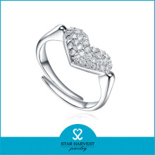 Fashion 2015 wholesale wedding ring in silver