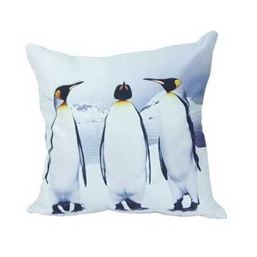 penguin printed cushion