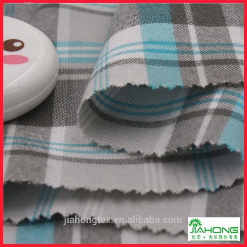 High quality yarn dyed madras flannel polyester viscose blend fabric