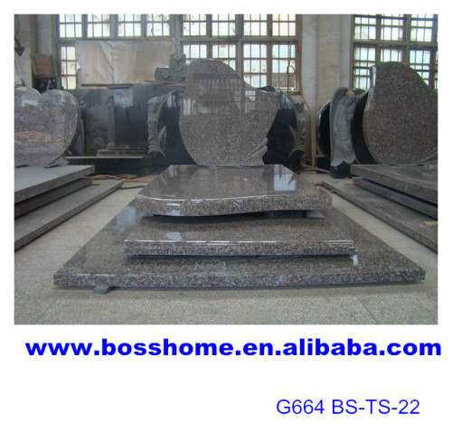 Factory Price G664 Granite monument , French Style Gravestone