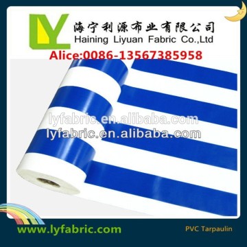 stripe PVC coated tarpaulin polyster fabric