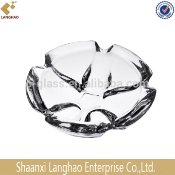 handmade press round glass ashtray