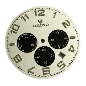 Chronograph Silver watch dial with 3 subdials