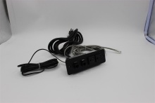 Two-Position Desktop Socket With Network Port