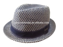 Men mix color cut & sewn fabric hats, new coming fedora hats, cheap summer hats