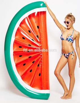 PVC material inflatable red watermelon overwater floating mat