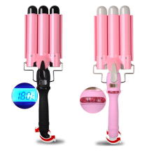Three Barrel Ceramic Ionic Display Hair Curling Iron
